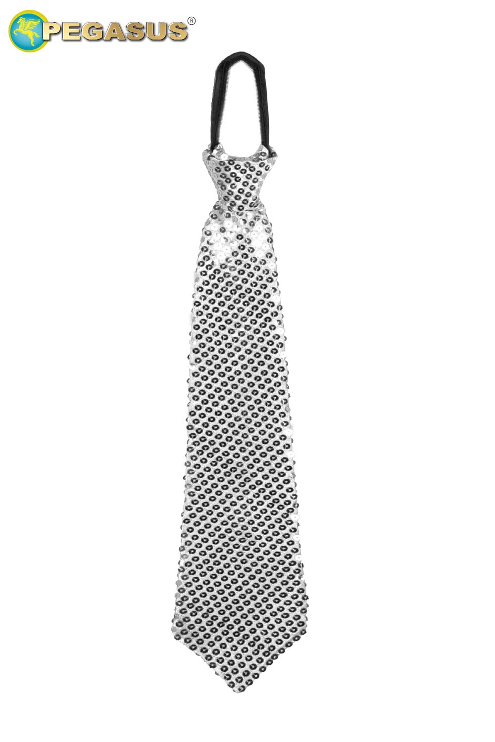 CRAVATTA PAILLETTES ARGENTO